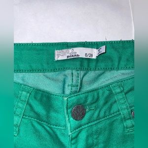 Size 6/28, vintage green prana pants.